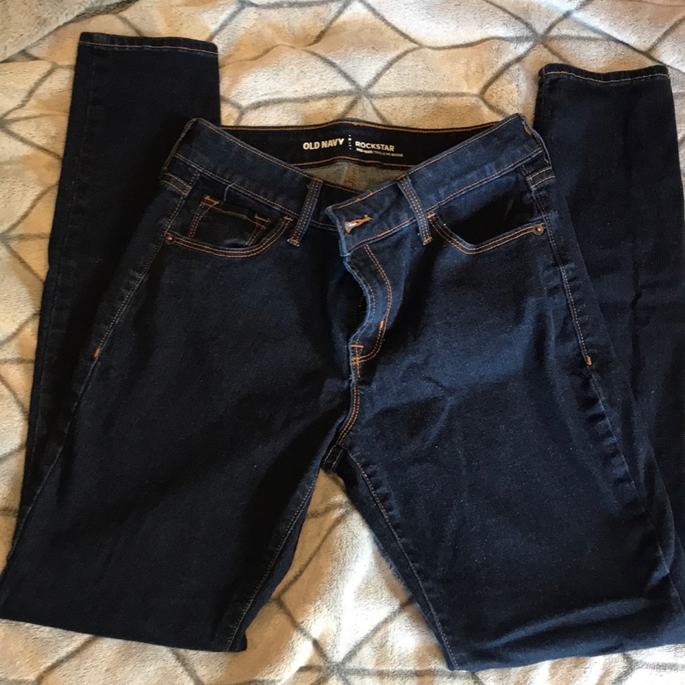 Dark blue jeans